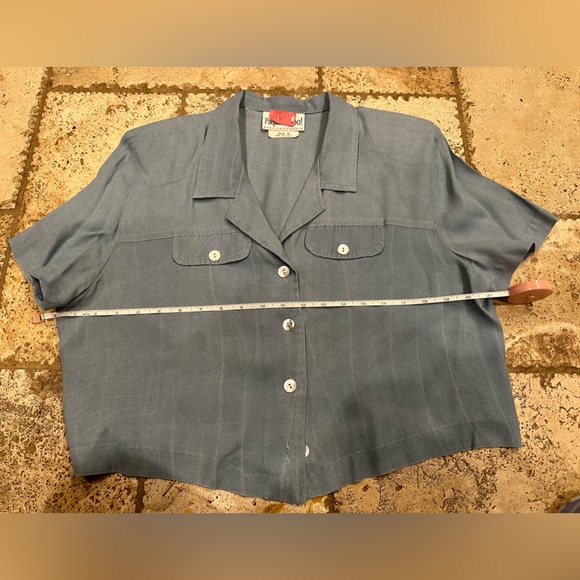 Women’s Vintage Paquette Too! Short sleeve button crop size 16 - Picture 6 of 12